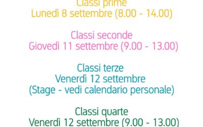 Orari e giorni di inizio scuola – CFP Educo AF 2025/26